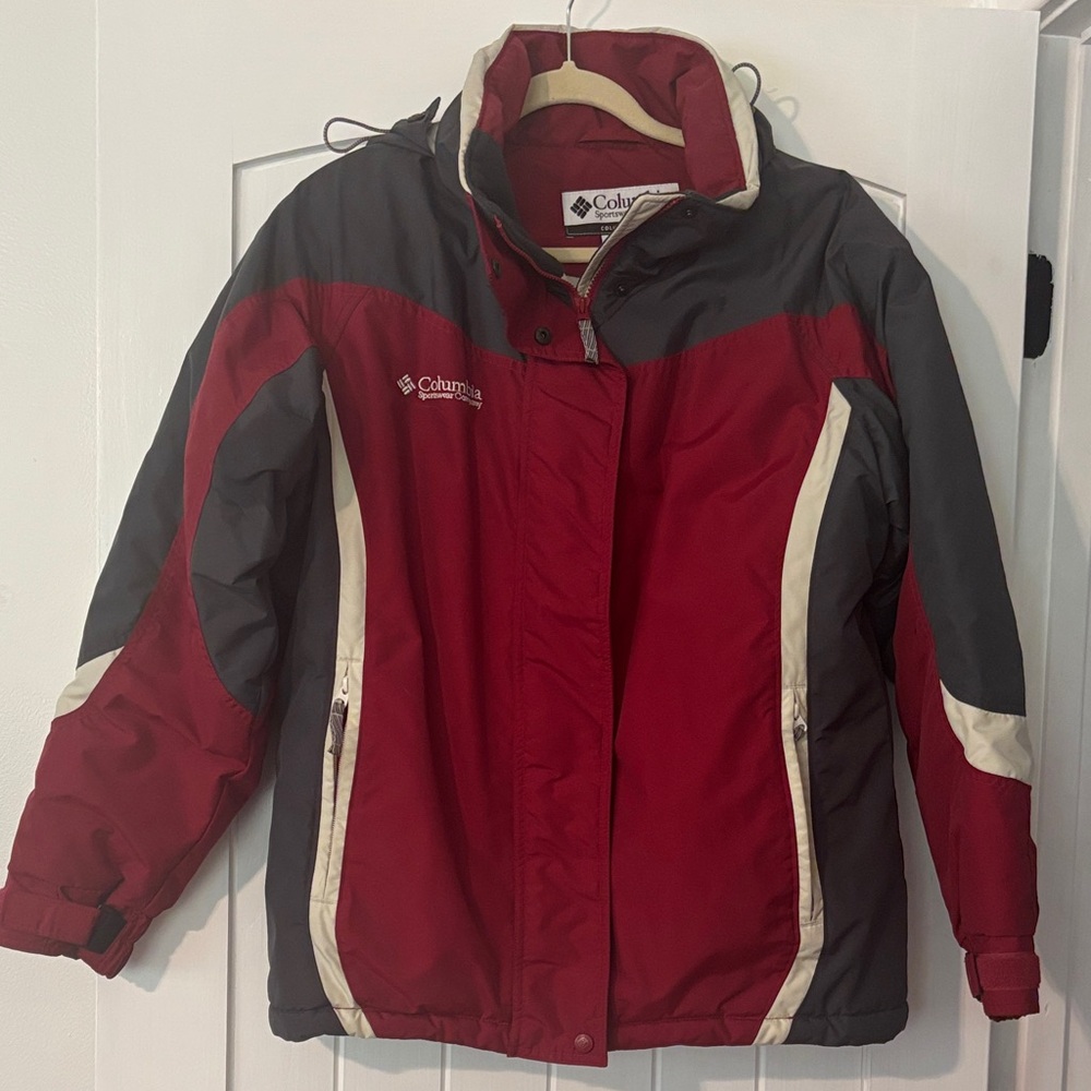 Columbia Crimson and Charcoal Jacket women’s winter sports coat